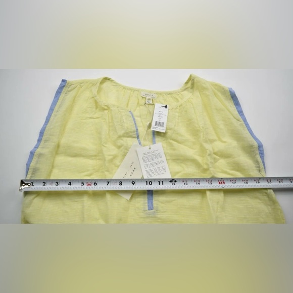 New $178 Joie Womens Small Marijan Cotton Yellow Above Knee Shift Dress - Picture 12 of 14